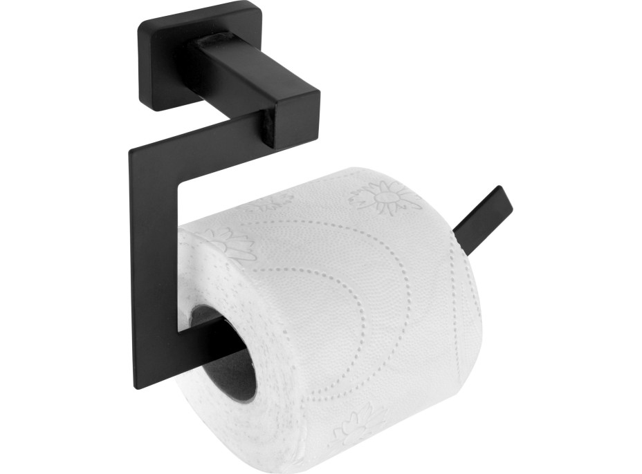 Držák toaletního papíru REA ERLO 04 - kovový - černý matný