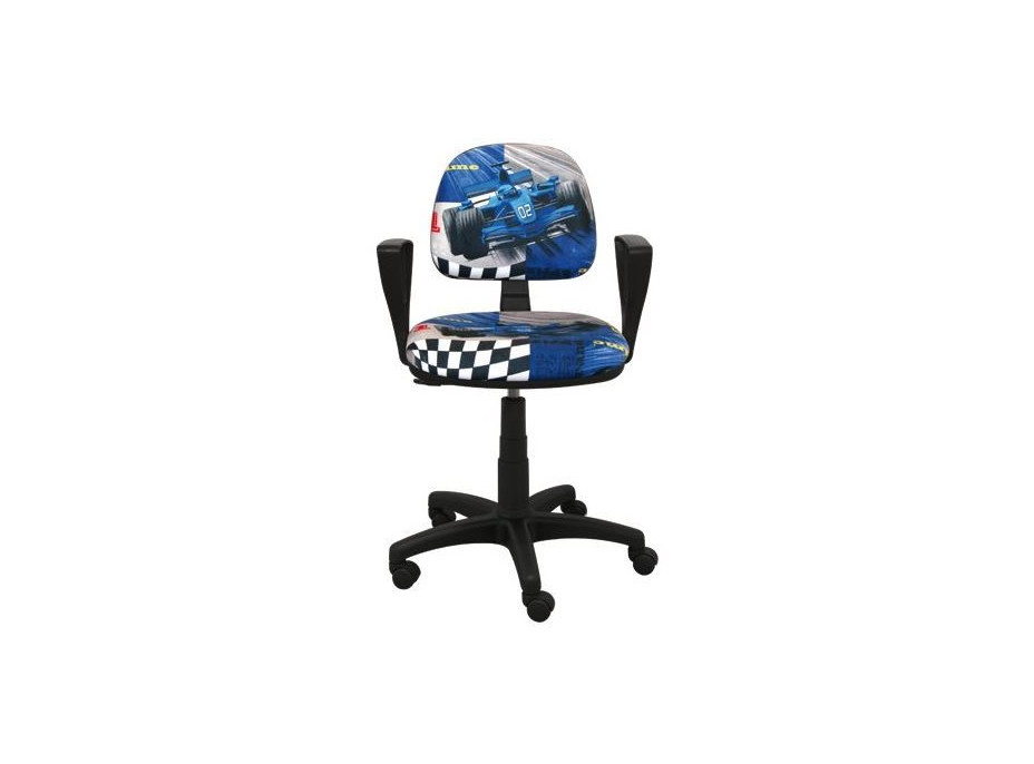 Dětská otočná židle KEVIN - FORMULE modrá