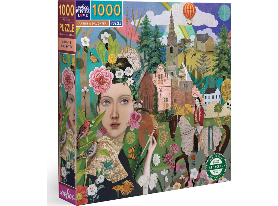 EEBOO Čtvercové puzzle Umělkyně a dcera 1000 dílků