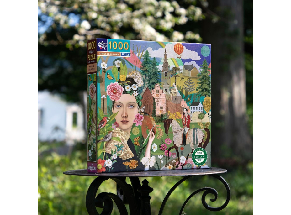 EEBOO Čtvercové puzzle Umělkyně a dcera 1000 dílků