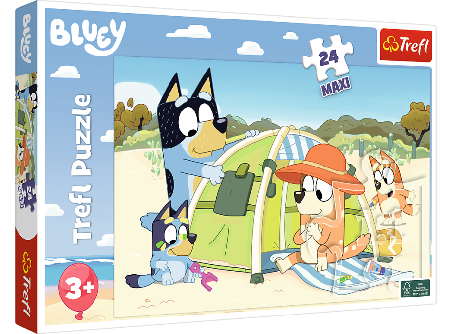 TREFL Puzzle Bluey a její skvělý den MAXI 24 dílků