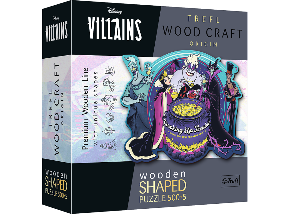 TREFL Wood Craft Origin puzzle Villains: Kujeme pikle 505 dílků