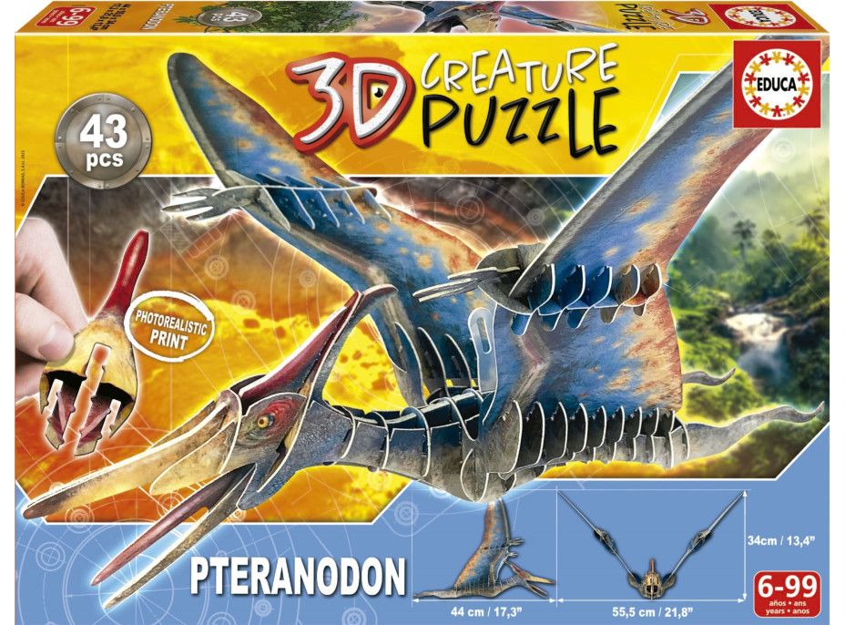 EDUCA 3D puzzle Pteranodon 43 dílků