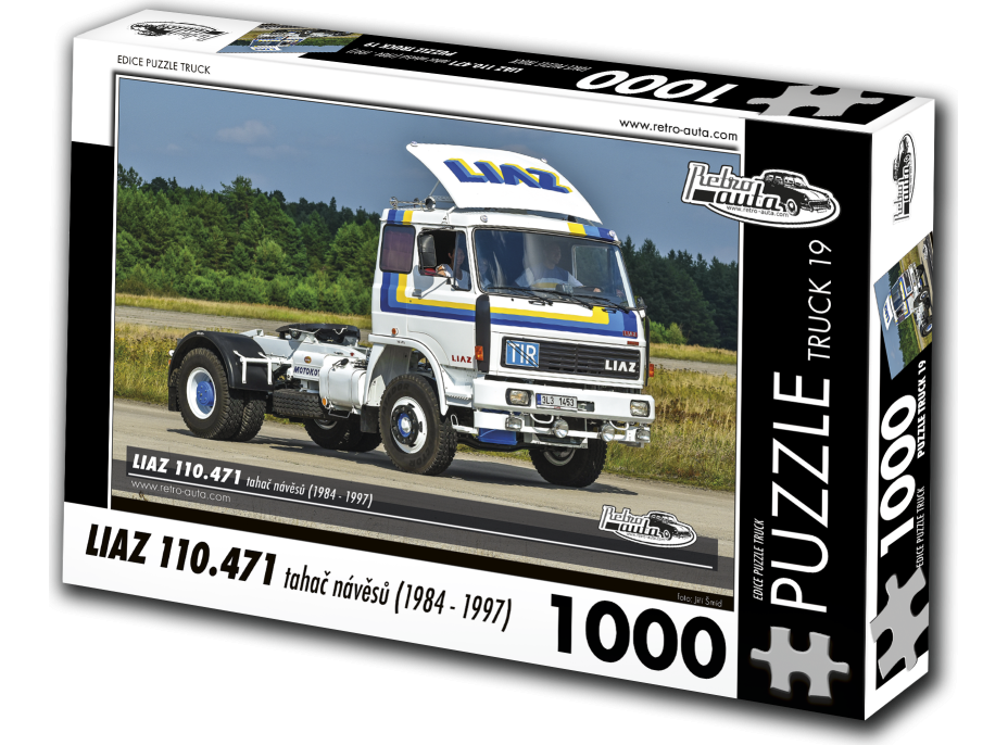 RETRO-AUTA Puzzle TRUCK č.19 Liaz 110.471 tahač návěsů (1984-1997) 1000 dílků