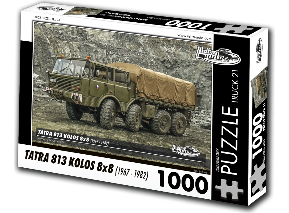 RETRO-AUTA Puzzle TRUCK č.21 Tatra 813 Kolos 8x8 (1967-1982) 1000 dílků