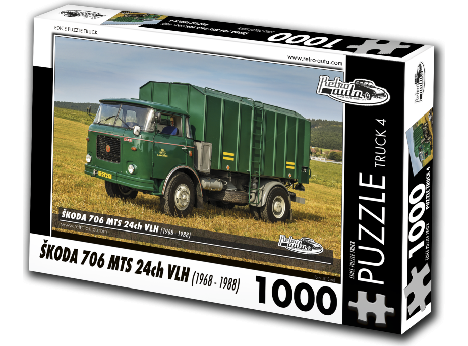 RETRO-AUTA Puzzle TRUCK č.4 Škoda 706 MTS 24ch VLH (1968-1988) 1000 dílků