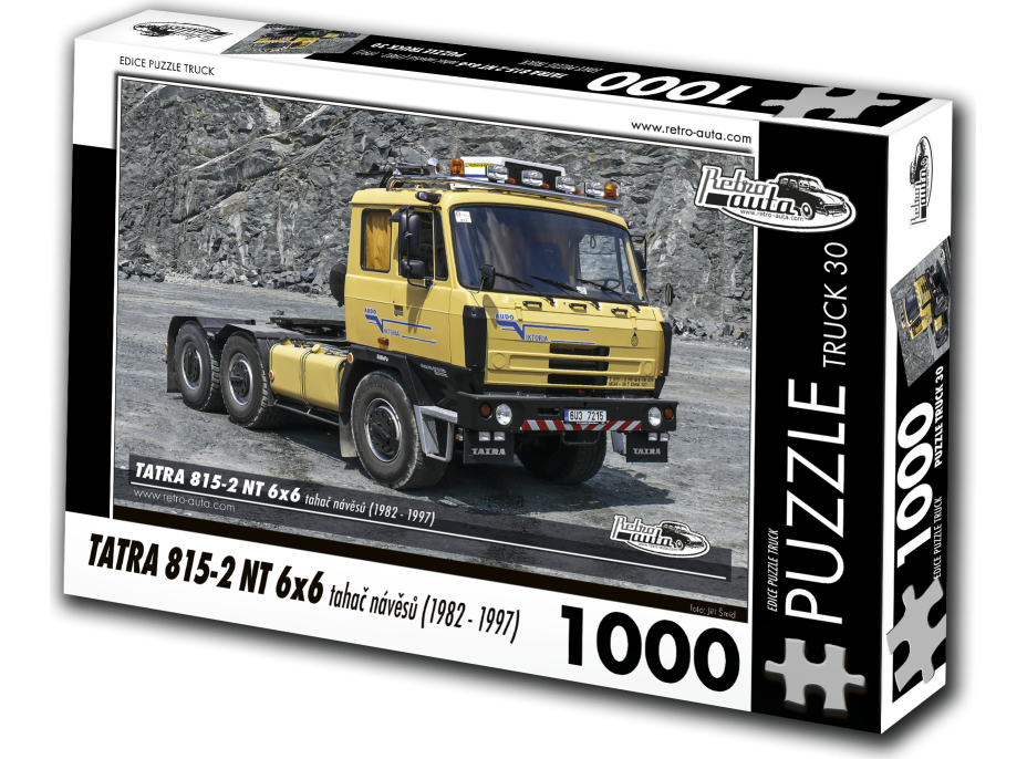 RETRO-AUTA Puzzle TRUCK č.30 Tatra 815-2 NT 6x6 tahač návěsů (1982-1997) 1000 dílků