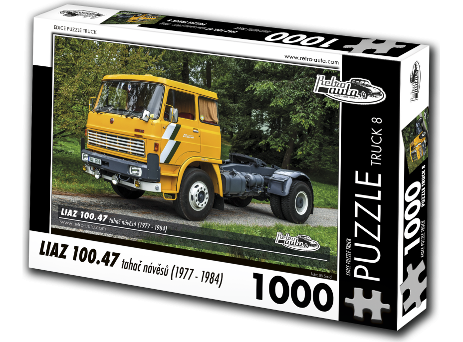 RETRO-AUTA Puzzle TRUCK č.8 Liaz 100.47 tahač návěsů (1977-1984) 1000 dílků