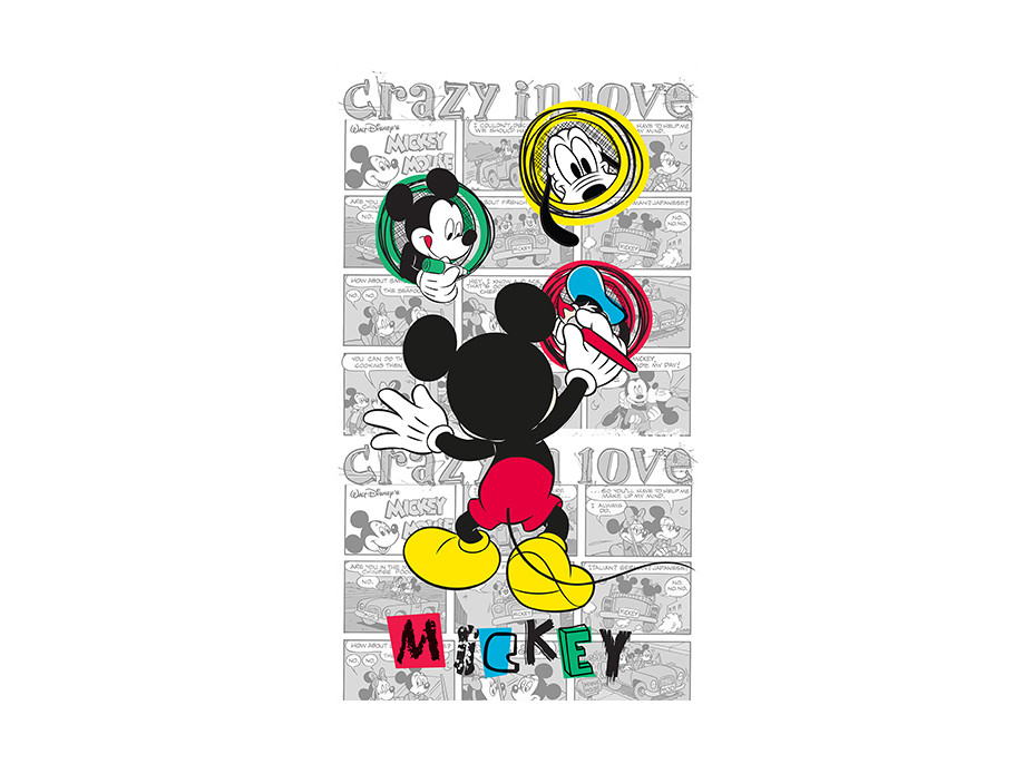 Dětský závěs DISNEY - Mickey kreslí - 140x245 cm