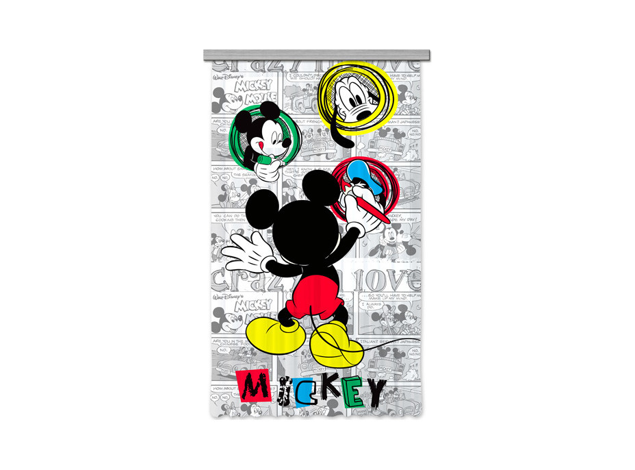 Dětský závěs DISNEY - Mickey kreslí - 140x245 cm