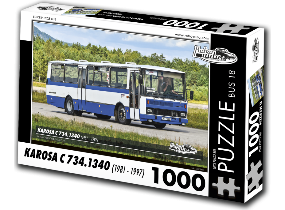 RETRO-AUTA Puzzle BUS č.18 KAROSA C 734.1340 (1981 - 1997) 1000 dílků