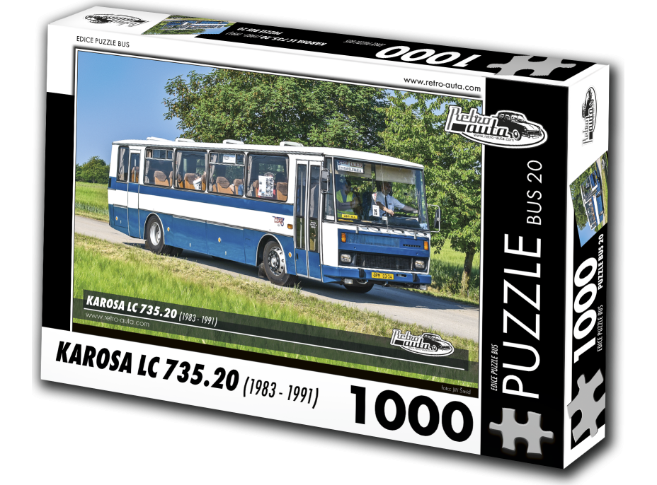 RETRO-AUTA Puzzle BUS č.20 KAROSA LC 735.20 (1983 - 1997) 1000 dílků