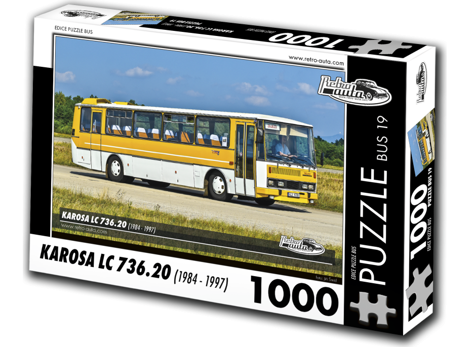 RETRO-AUTA Puzzle BUS č.19 KAROSA LC 736.20 (1984 - 1997) 1000 dílků