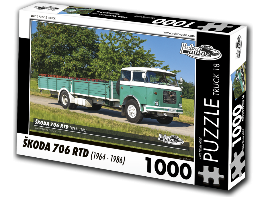 RETRO-AUTA Puzzle TRUCK č.18 Škoda 706 RTD (1964-1986) 1000 dílků