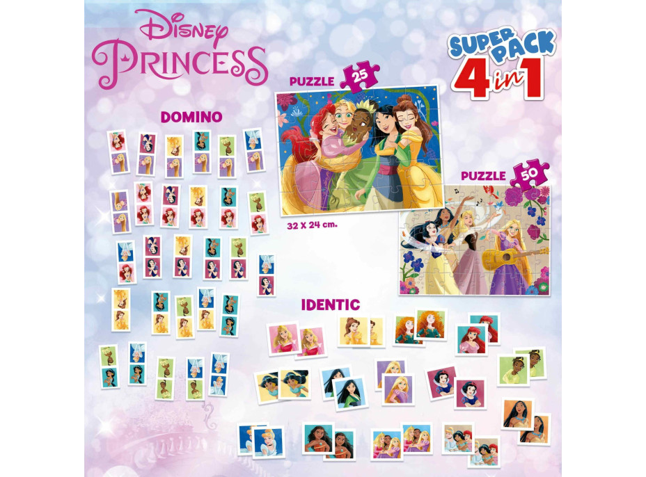 EDUCA Soubor her Disney princezny 4v1