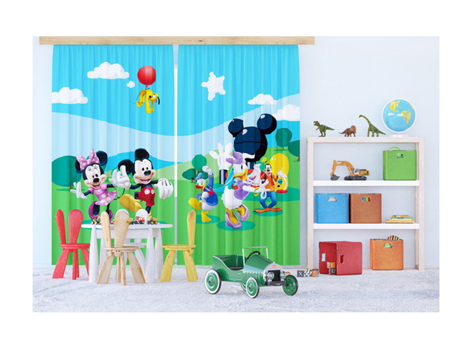 Dětský závěs DISNEY - Mickeyho klubík - 280x245 cm