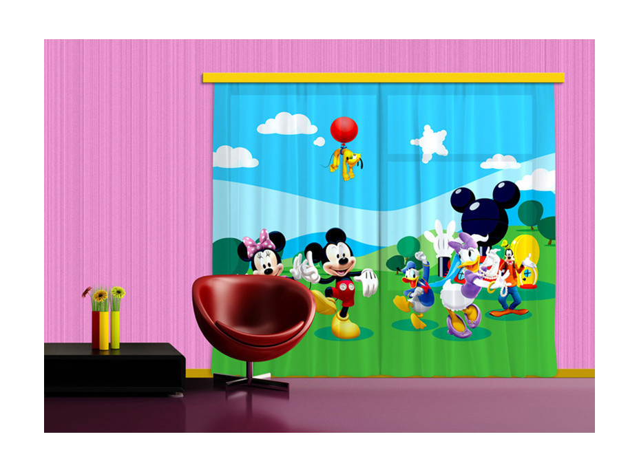 Dětský závěs DISNEY - Mickeyho klubík - 280x245 cm