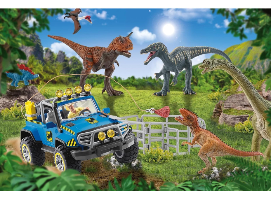 SCHMIDT Puzzle Schleich Prehistoričtí obři 60 dílků + figurka Schleich