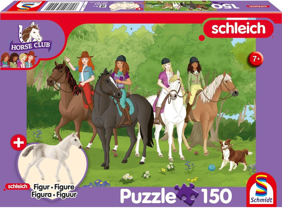 SCHMIDT Puzzle Schleich Výlet do přírody 150 dílků + figurka Schleich