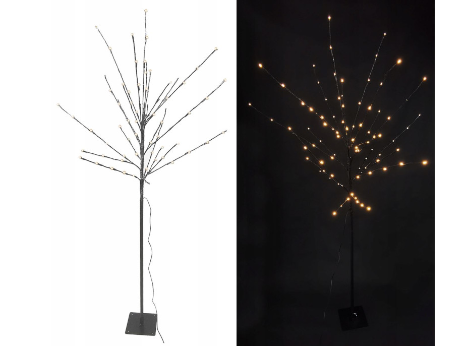 Vánoční LED stromek černý - 150 cm - 96 LED