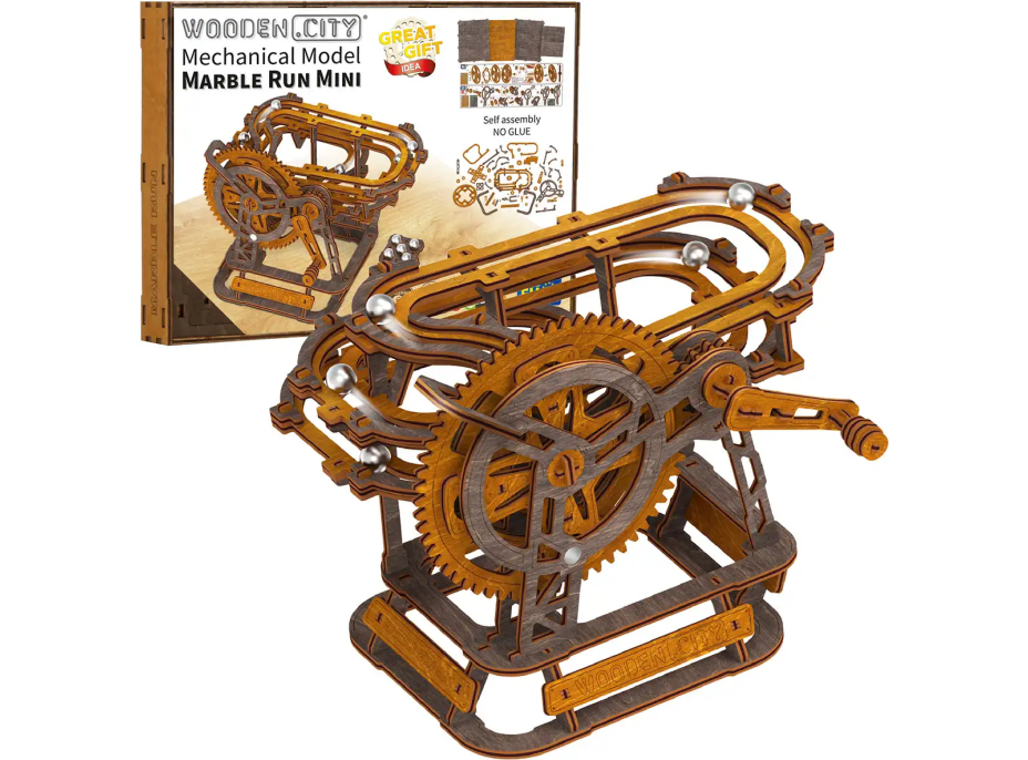 WOODEN CITY 3D dřevěné puzzle Kuličková dráha mini 147 dílků