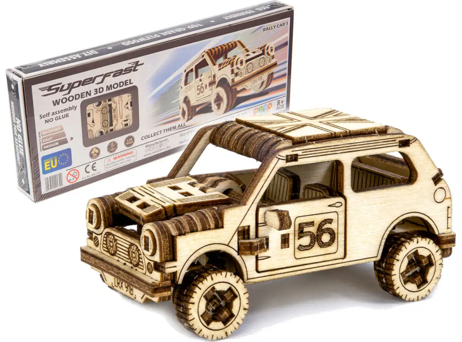 WOODEN CITY 3D puzzle Superfast Rally Car 1