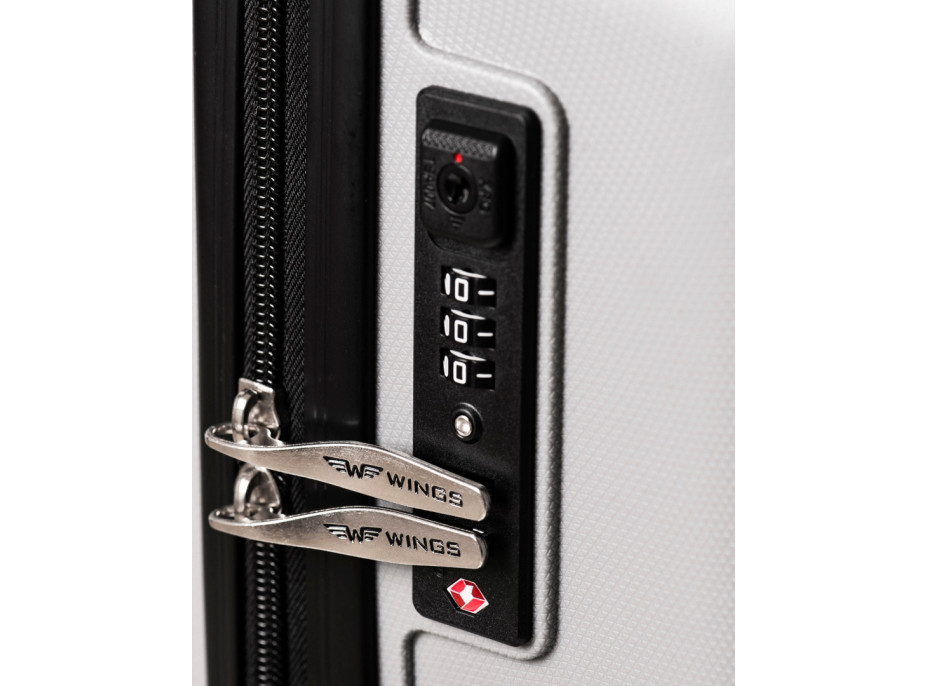 Moderní cestovní kufry BULK - set S+M+L - vínově červené - TSA zámek