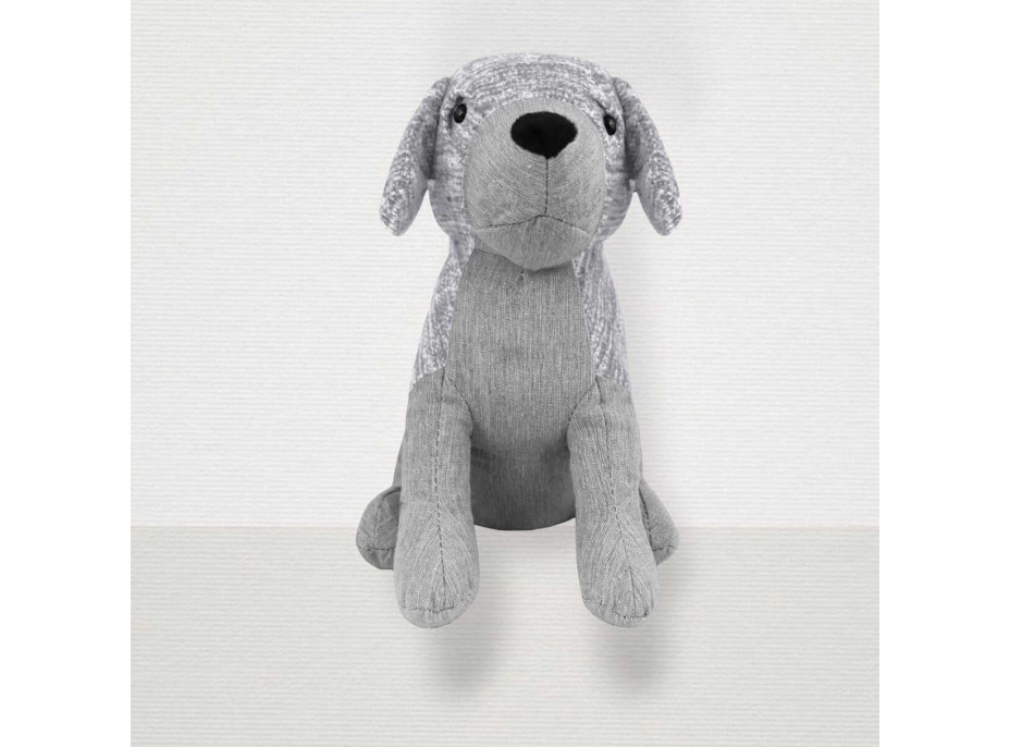 Zarážka do dveří CALM DOG 23 cm - Pejsek - šedý