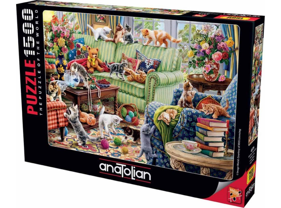 ANATOLIAN Puzzle Koťata v obýváku 1500 dílků