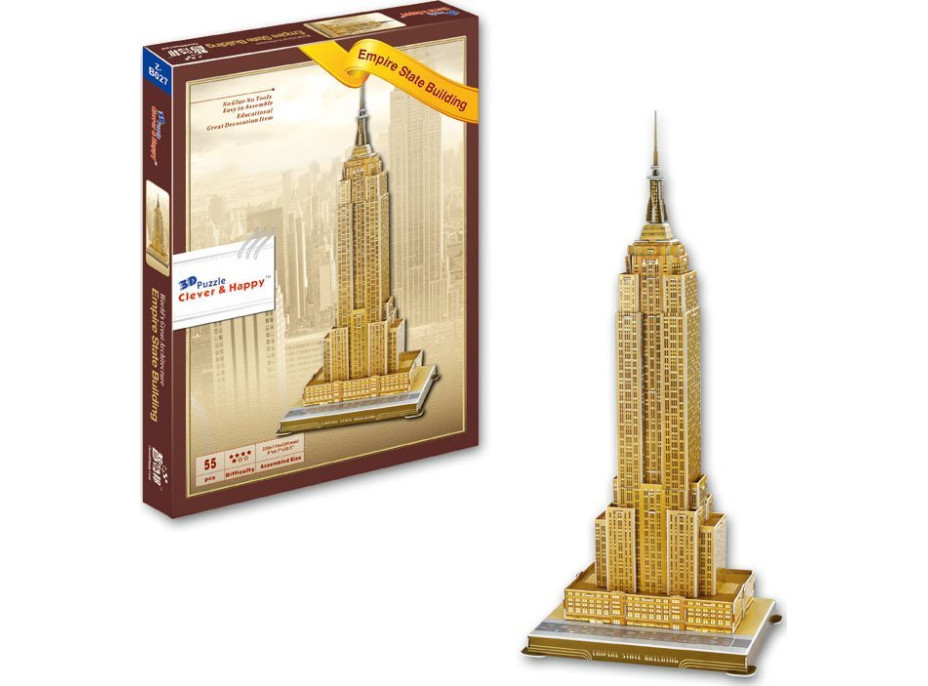 CLEVER&HAPPY 3D puzzle Empire State Building 55 dílků