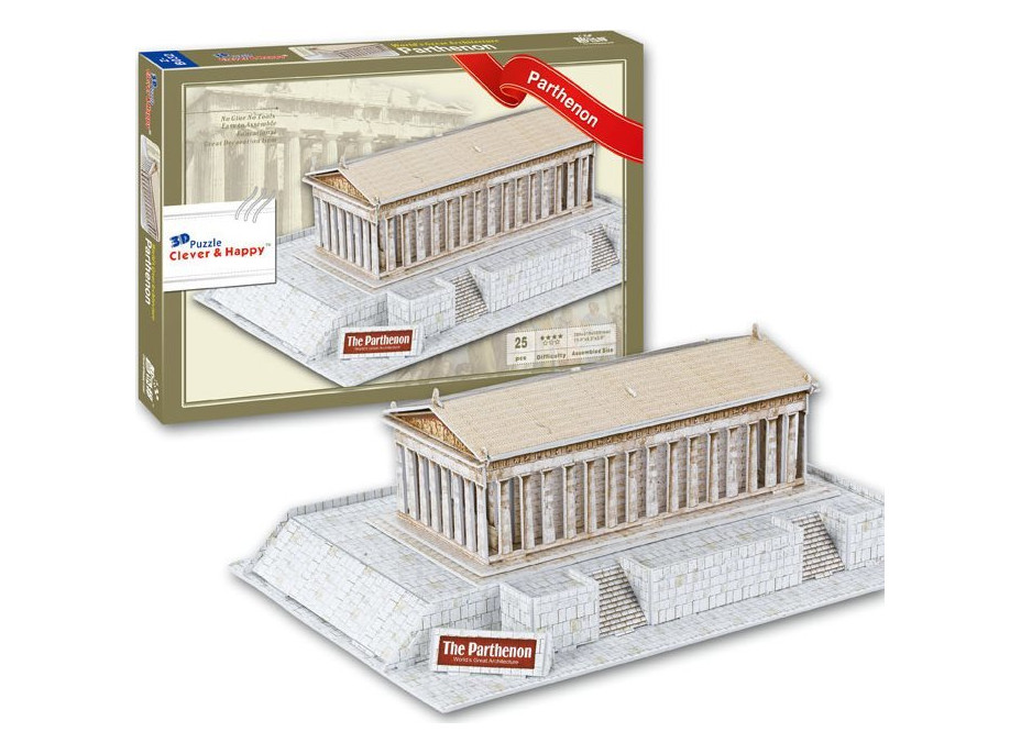 CLEVER&HAPPY 3D puzzle Parthenon, Řecko 25 dílků