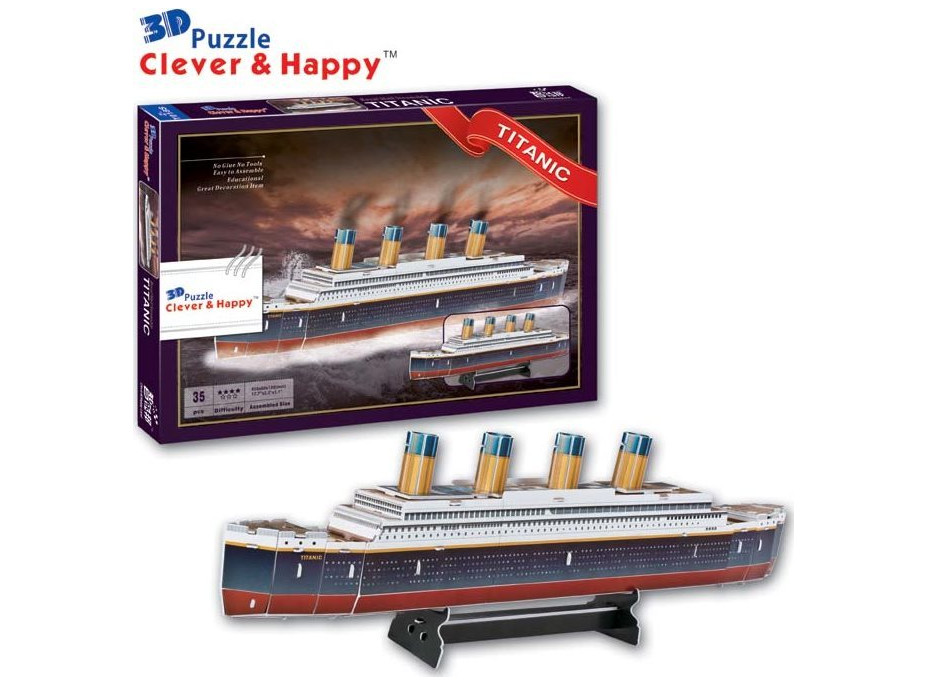 CLEVER&HAPPY 3D puzzle Titanic 35 dílků