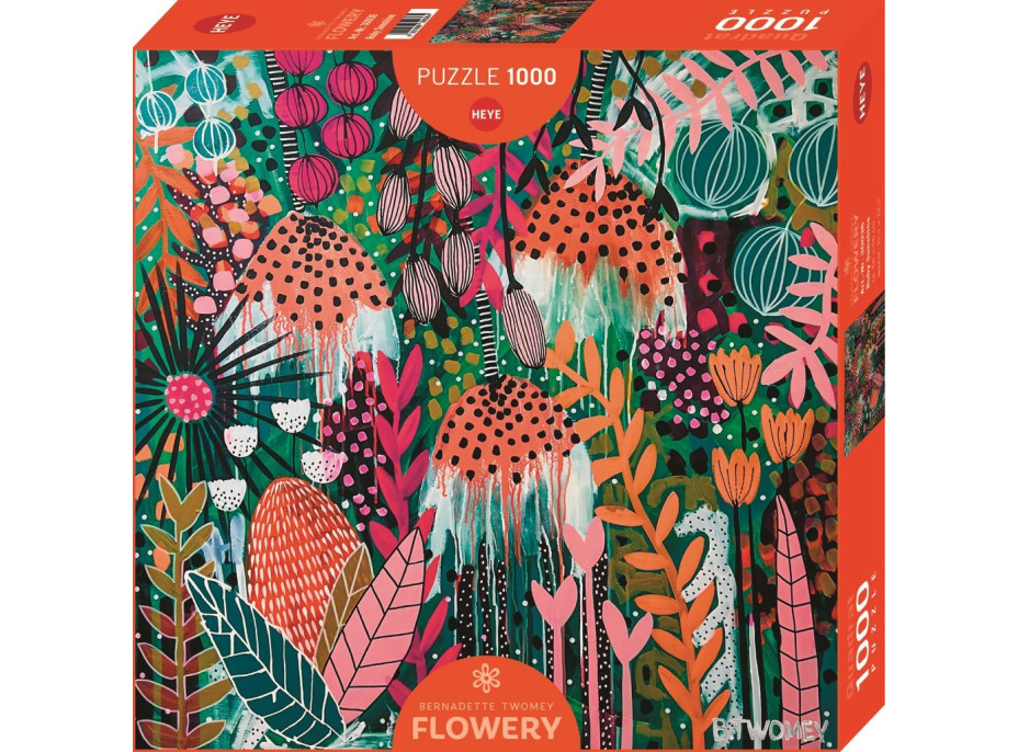 HEYE Čtvercové puzzle Flowery: Rubínový svit slunce 1000 dílků