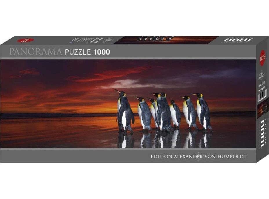 HEYE Panoramatické puzzle Tučňáci královští 1000 dílků