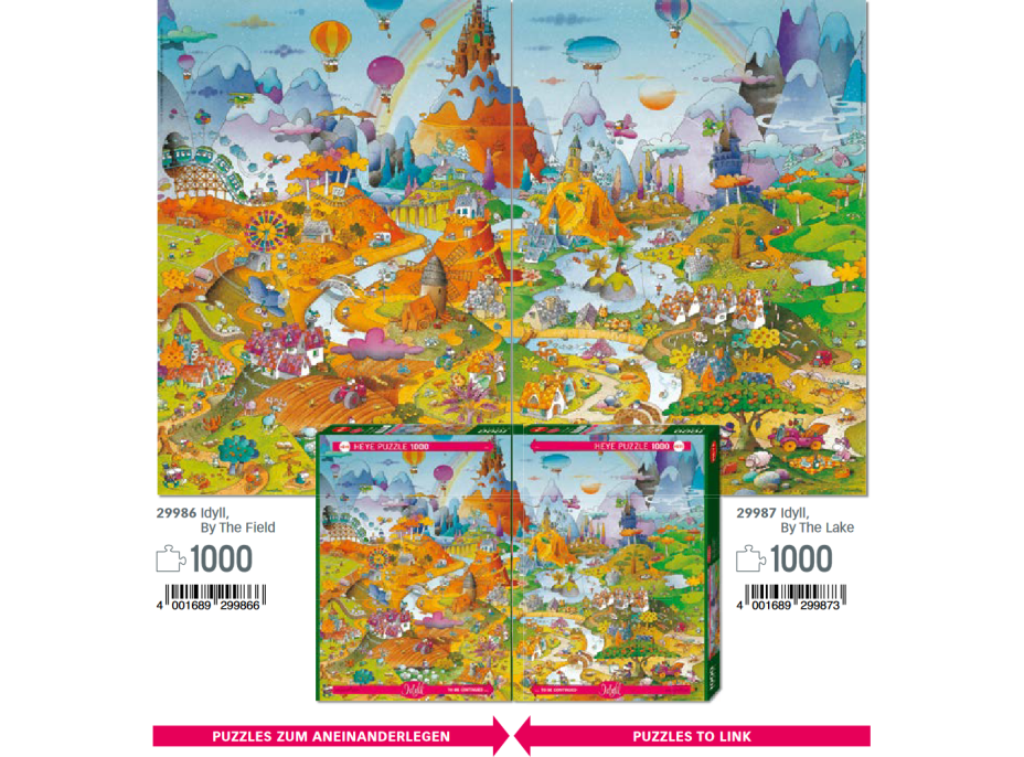 HEYE Puzzle Cartoon Classics: Idylka u pole 1000 dílků