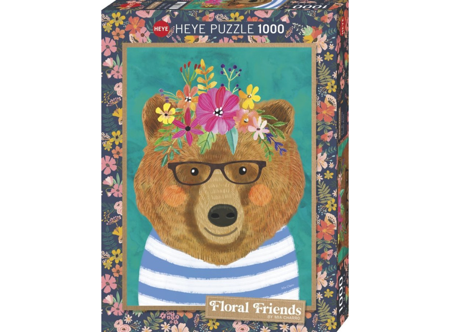 HEYE Puzzle Floral Friends: Něžný Brumla 1000 dílků