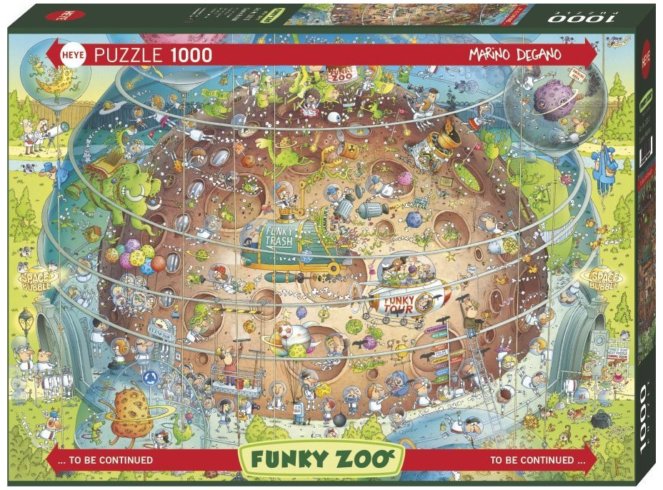 HEYE Puzzle Šílená ZOO: Kosmický pavilon 1000 dílků