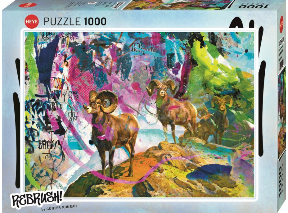 HEYE Puzzle Rebrush! Velké rohy 1000 dílků