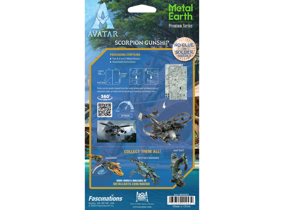 METAL EARTH 3D puzzle Premium Series: Avatar Scorpion Gunship
