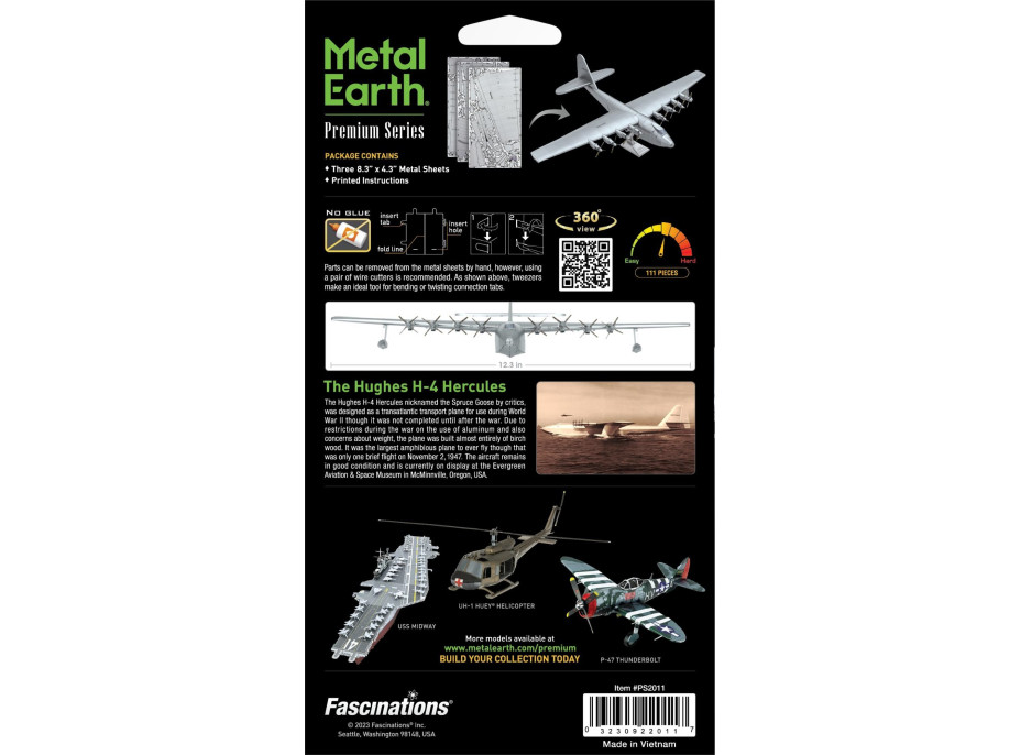 METAL EARTH 3D puzzle Premium Series: Letoun Spruce Goose