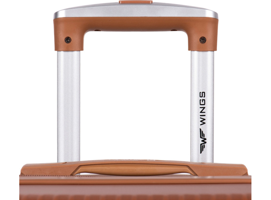 Moderní cestovní kufry WILL 2 - set S+M+L - stříbrné - TSA zámek