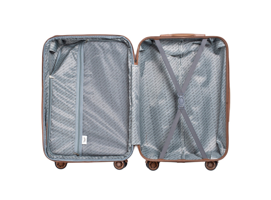Moderní cestovní kufry WILL 2 - set S+M+L - černé - TSA zámek