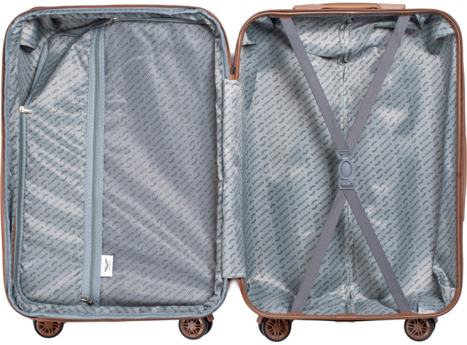 Moderní cestovní kufry WILL 2 - set S+M+L - tmavě zelené - TSA zámek