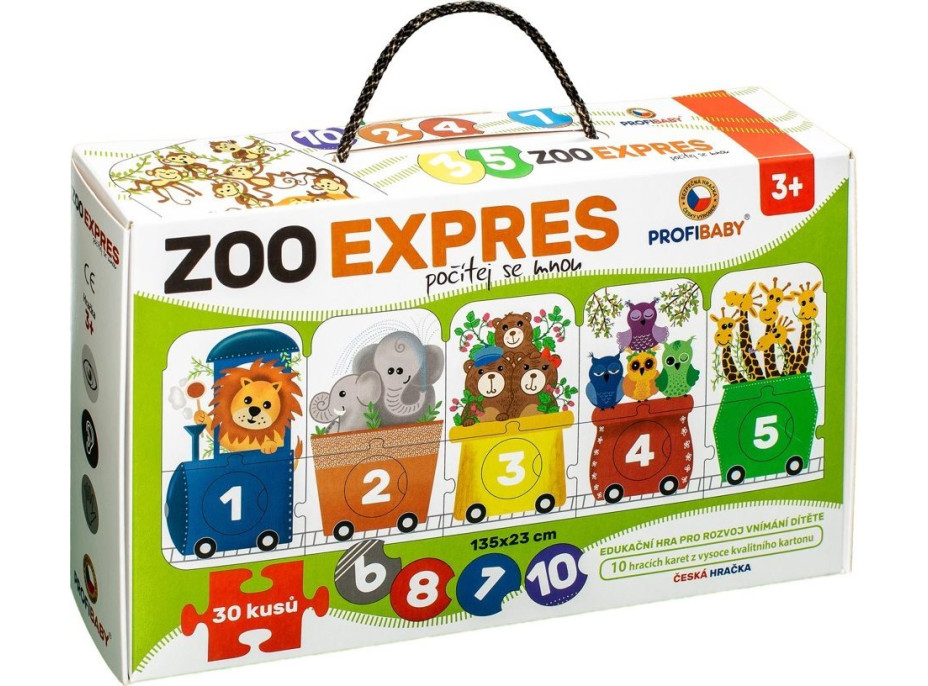 PROFIBABY Puzzle ZOO Expres - počítej se mnou 30 dílků