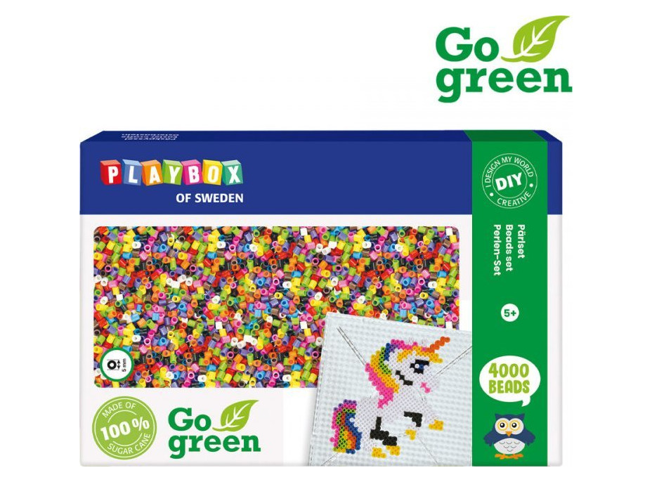 PLAYBOX Zažehlovací korálky Go Green Sada 4000ks