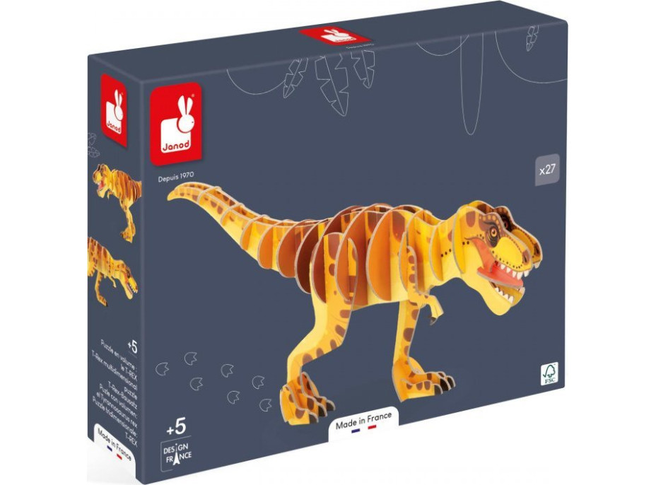 JANOD 3D puzzle T-Rex 27 dílků