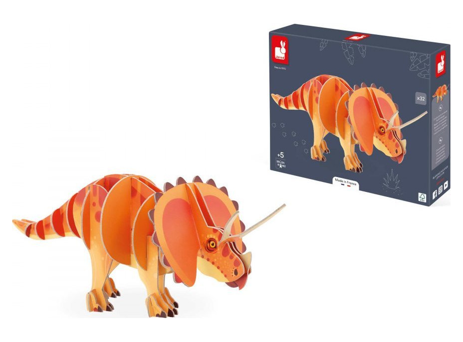 JANOD 3D puzzle Triceratops 32 dílků