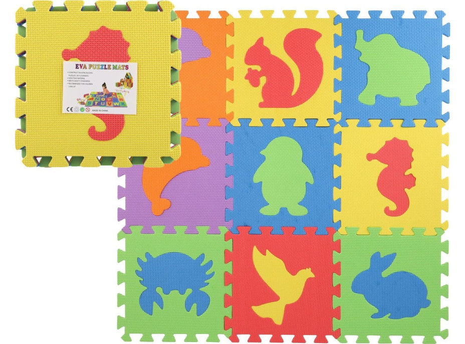 TEDDIES Pěnové puzzle Zvířátka (27x27)