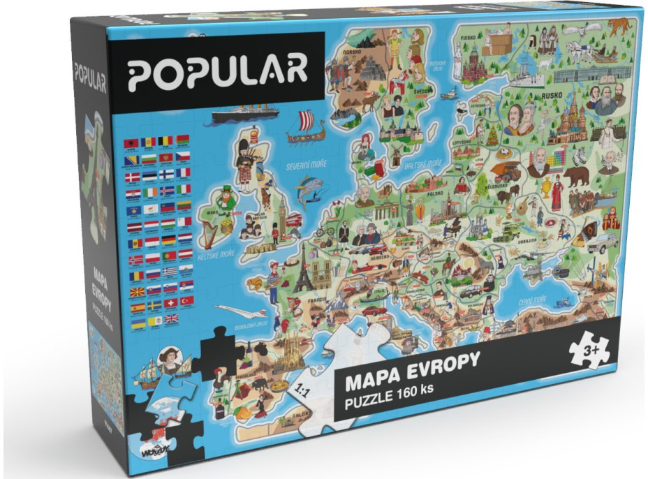 Popular Puzzle Mapa Evropy 160 dílků