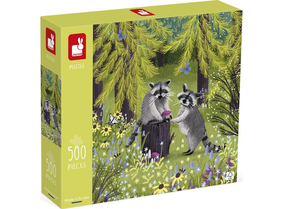 JANOD Puzzle Medvídci Mývalové 500 dílků